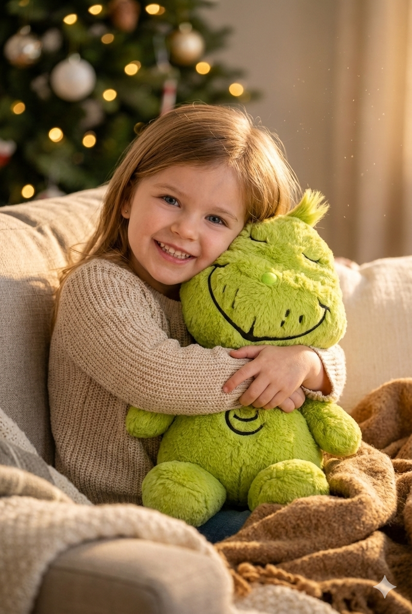 Baby Grinch de peluche que respira y relaja