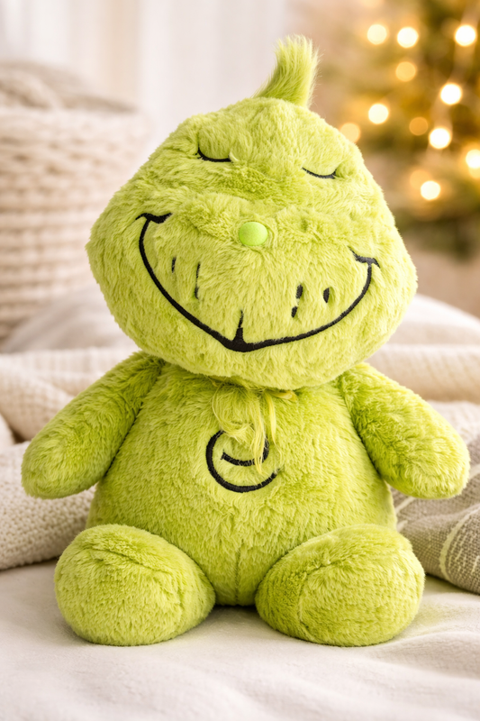 Baby Grinch de peluche que respira y relaja