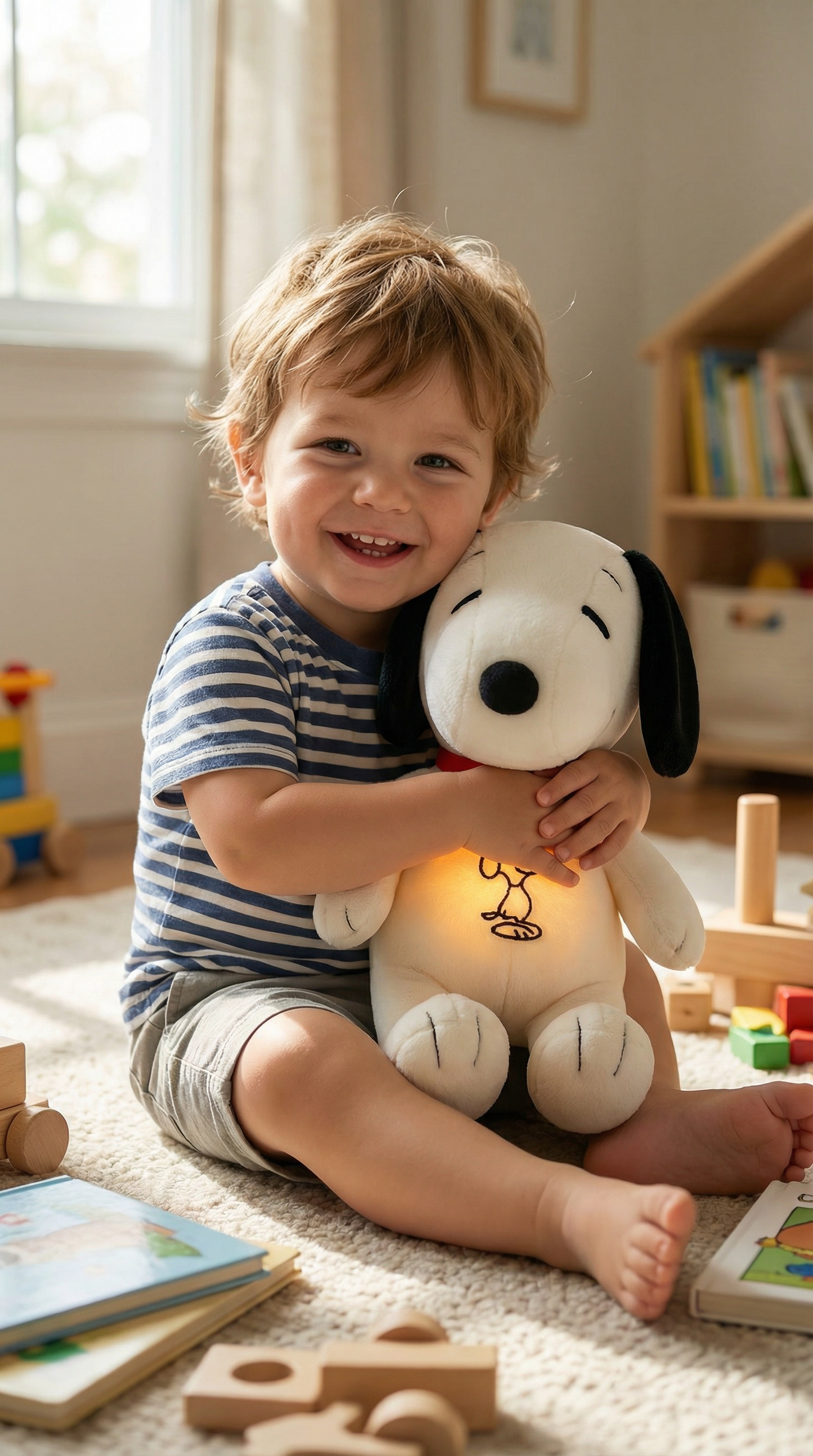 Perro de peluche que respira y relaja