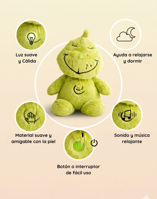 Baby Grinch de peluche que respira y relaja