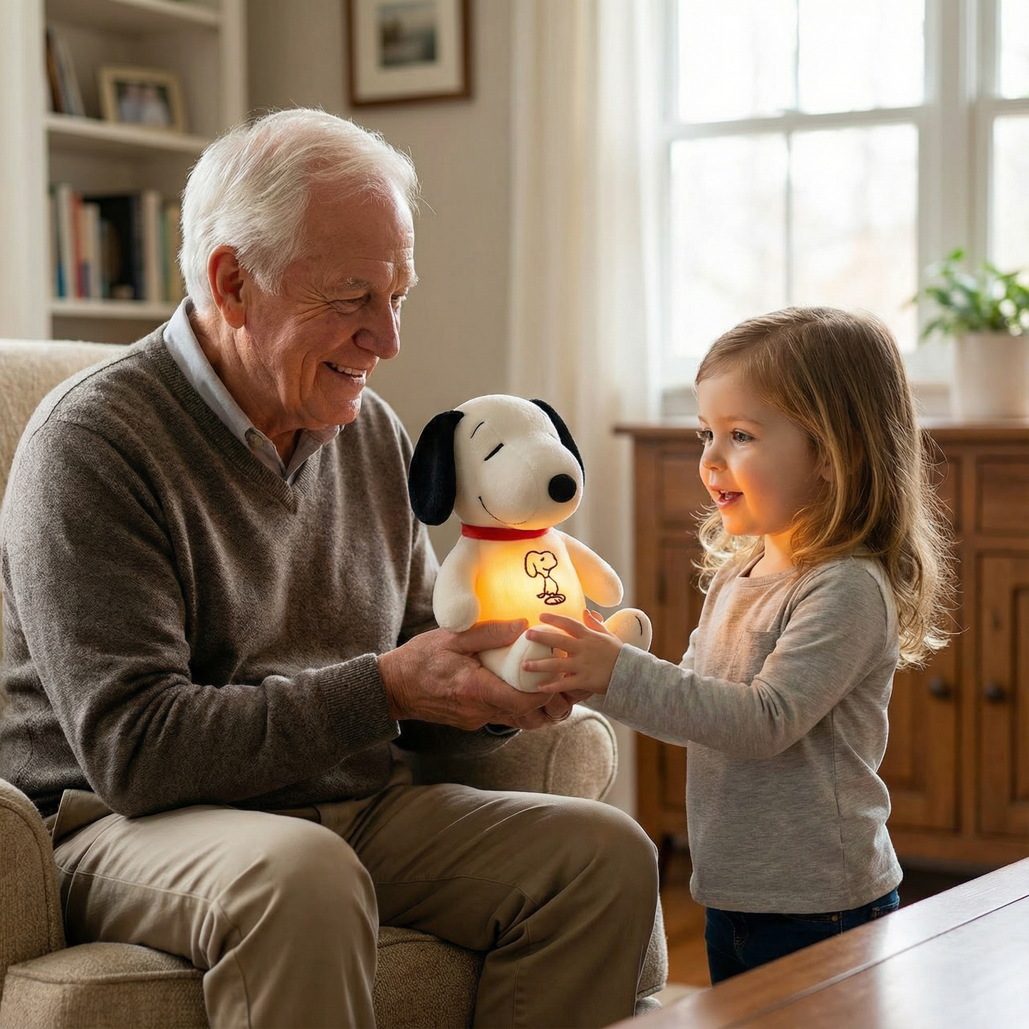 Perro de peluche que respira y relaja